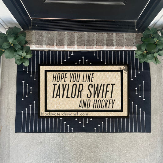 Hope You Like Hockey (Showgirl Inspired) All Weather Doormat