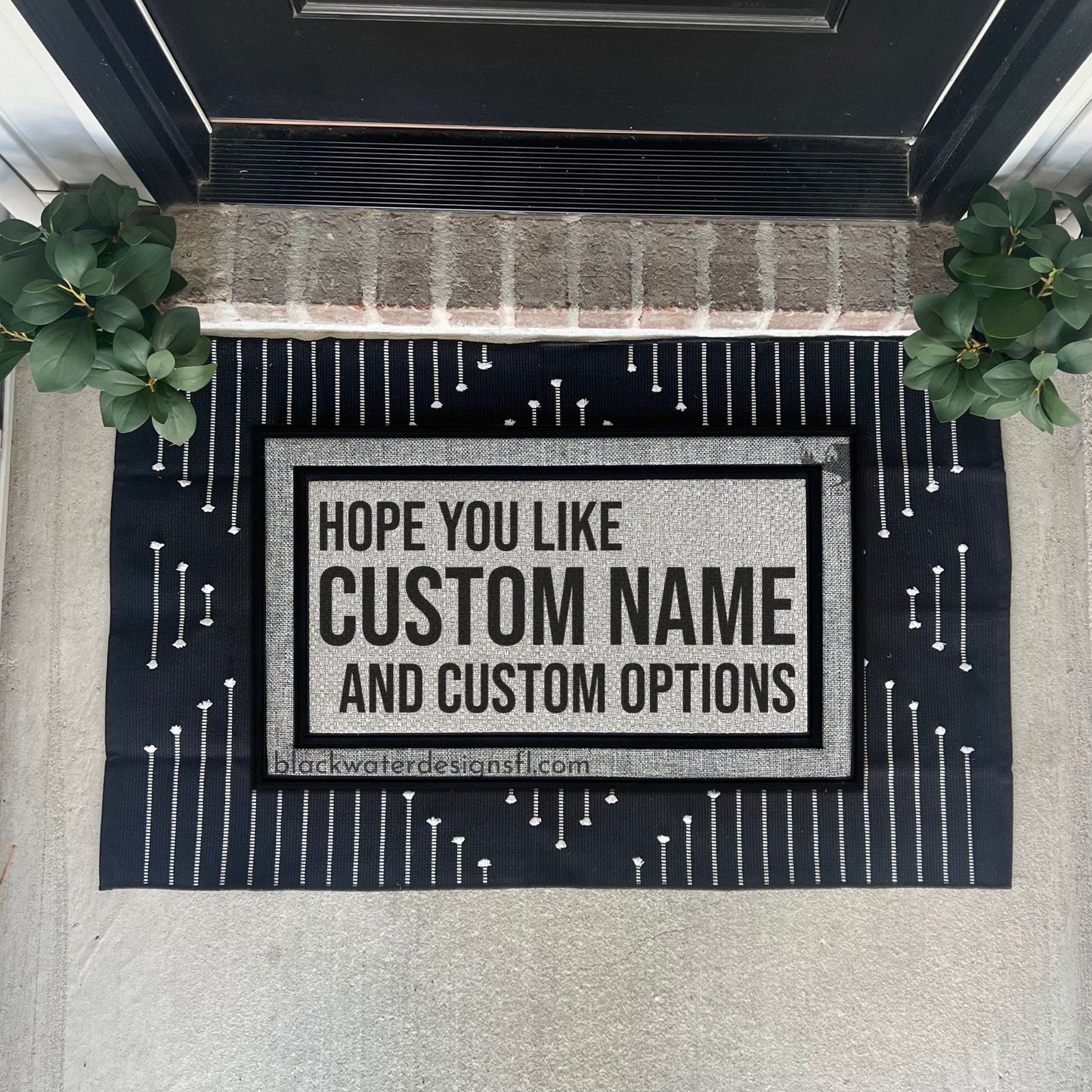 Hope You Like (Red Inspired) and Custom Options All Weather Doormat