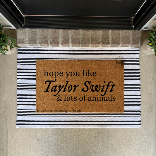Hope You Like & Lots of Animals Doormat (Folklore Inspired)