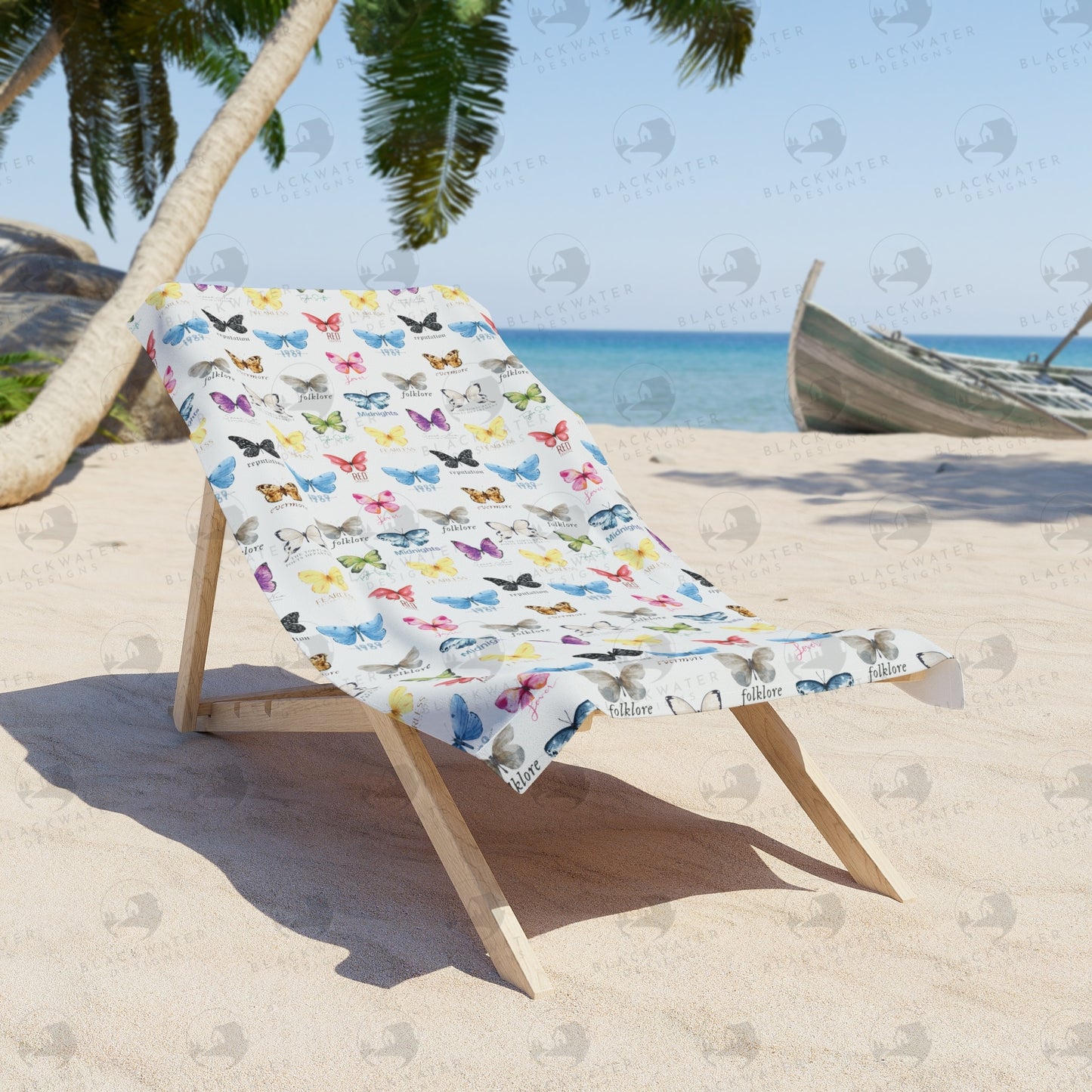 TS Butterflies Beach Towel