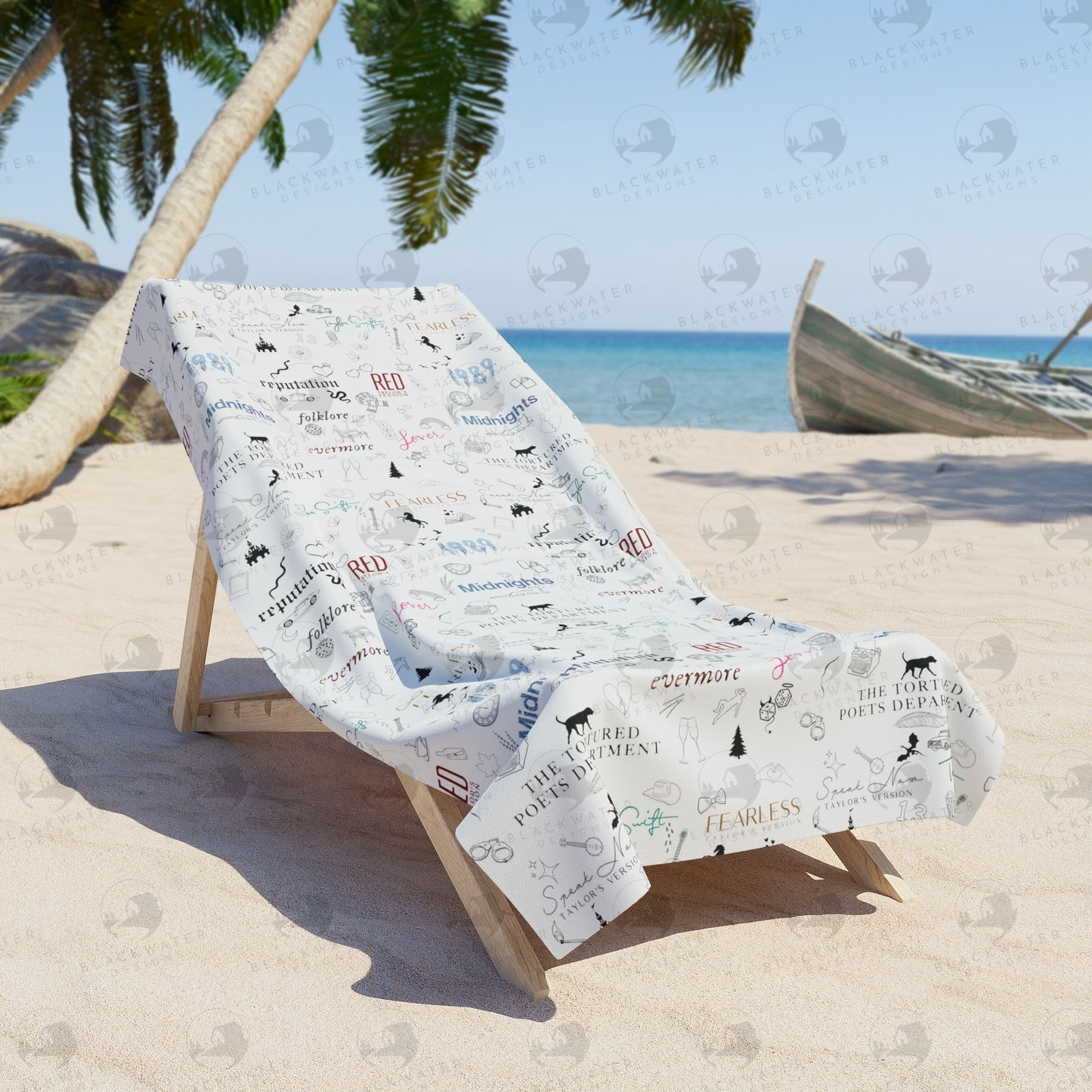 TS Doodles Beach Towel