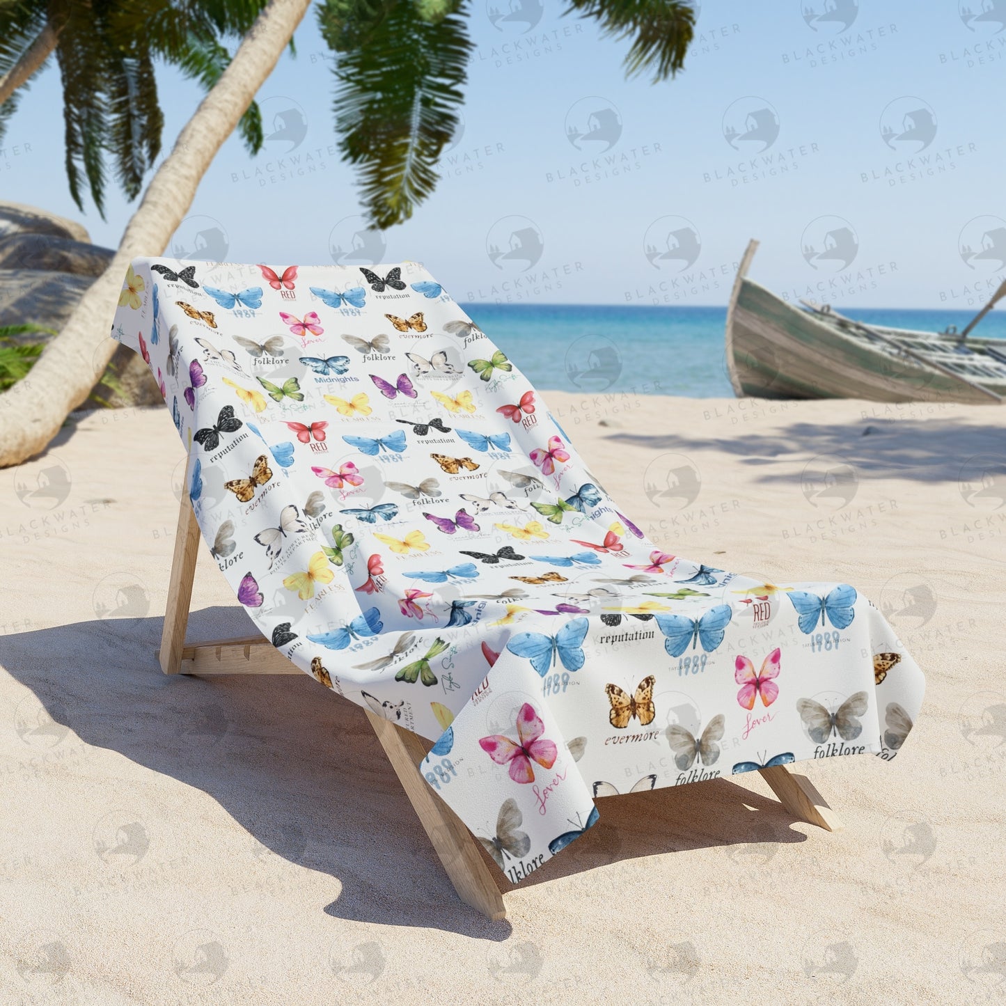 TS Butterflies Beach Towel