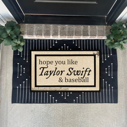 Hope You Like & Baseball (Folklore Inspired) All Weather Doormat