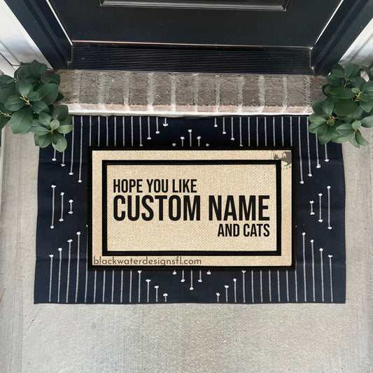 Hope You Like Cats (Red Inspired) All Weather Doormat