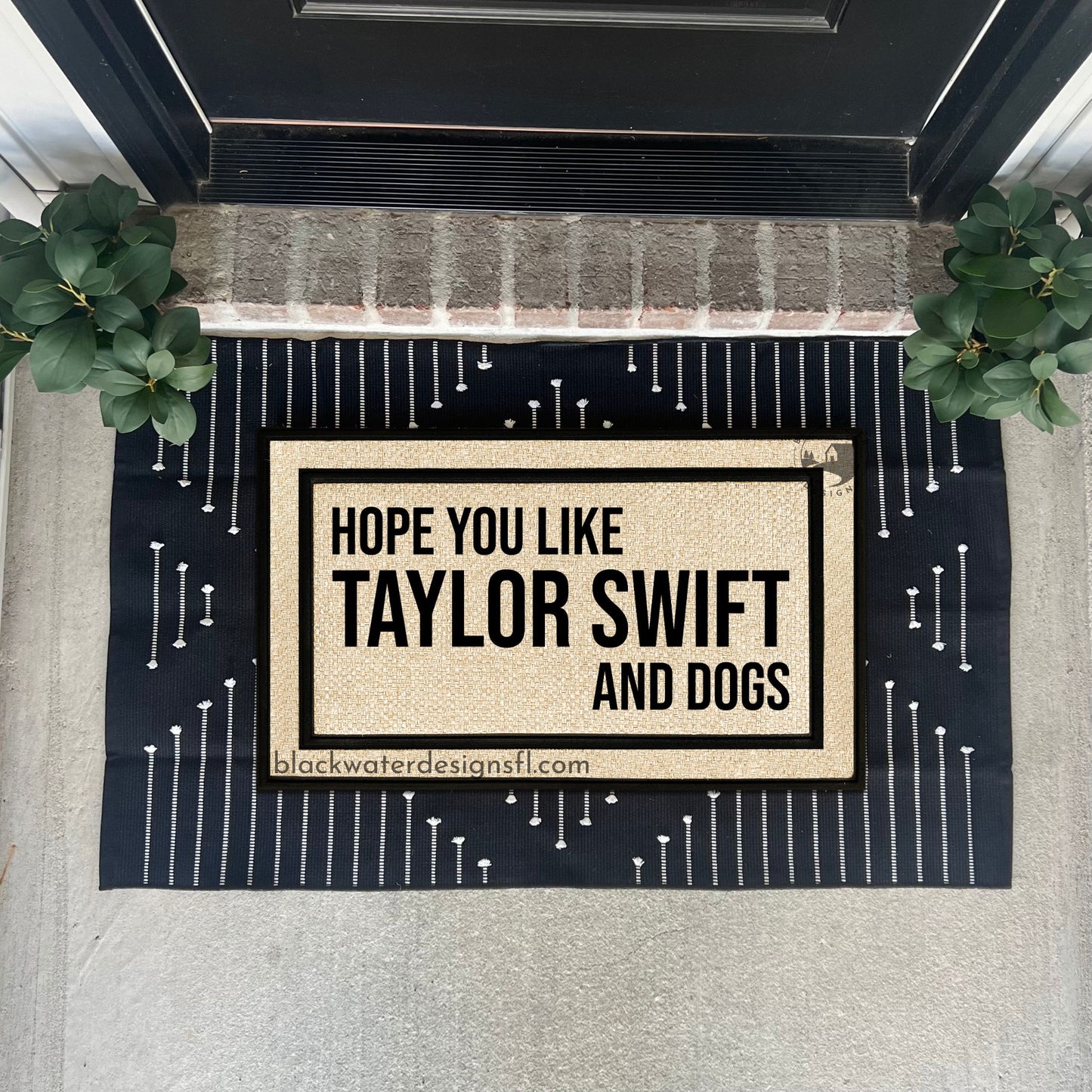 Hope You Like and Dogs All Weather Doormat (Red)