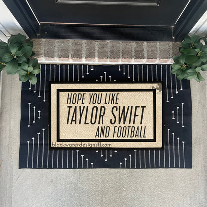 Hope You Like Football (Showgirl Inspired) All Weather Doormat