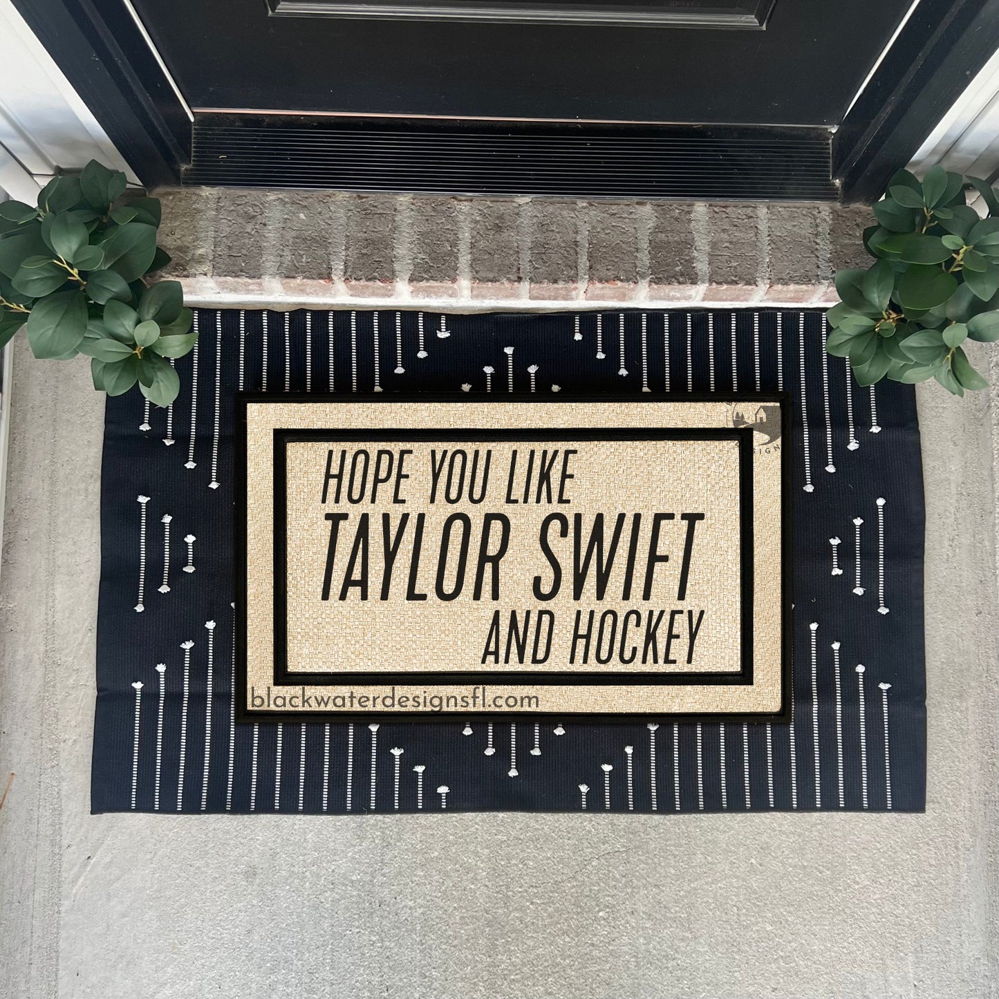 Hope You Like Hockey (Showgirl Inspired) All Weather Doormat