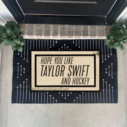 Hope You Like Hockey (Showgirl Inspired) All Weather Doormat