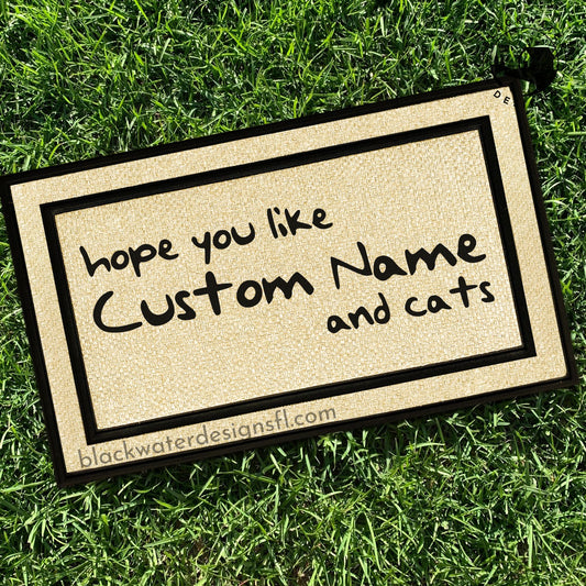 Hope You Like and Cats (1989 Inspired) All Weather Doormat