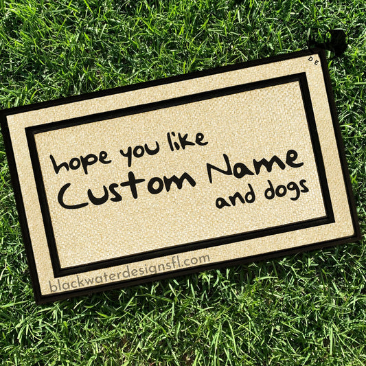 Hope You Like and Dogs (1989 Inspired) All Weather Doormat