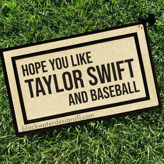 Hope You Like and Baseball (Red Inspired) All Weather Doormat