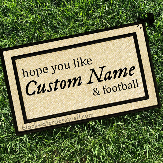 Hope You Like & Football (Folklore Inspired) All Weather Doormat