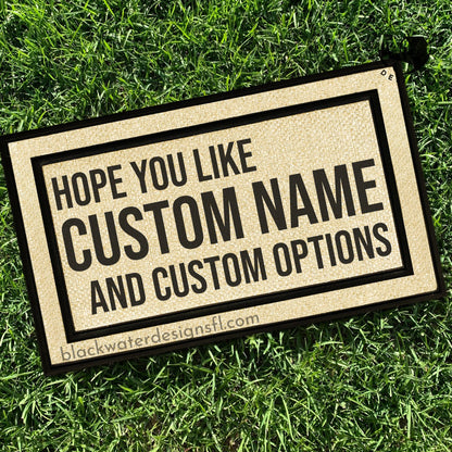 Hope You Like (Red Inspired) and Custom Options All Weather Doormat