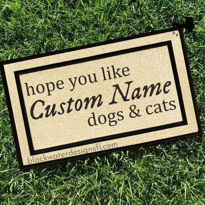 Hope You Like Dogs & Cats (Folklore Inspired) All Weather Doormat