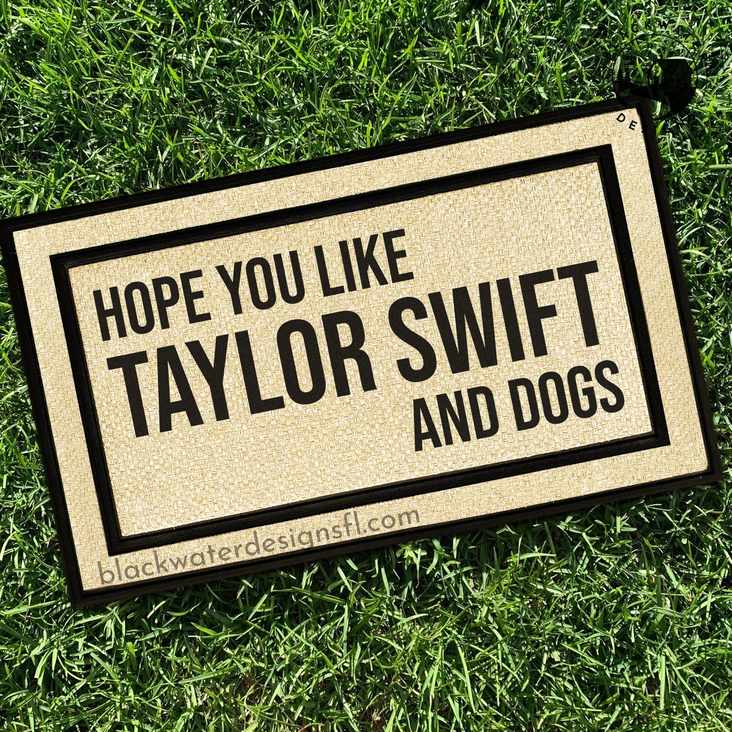 Hope You Like and Dogs All Weather Doormat (Red)