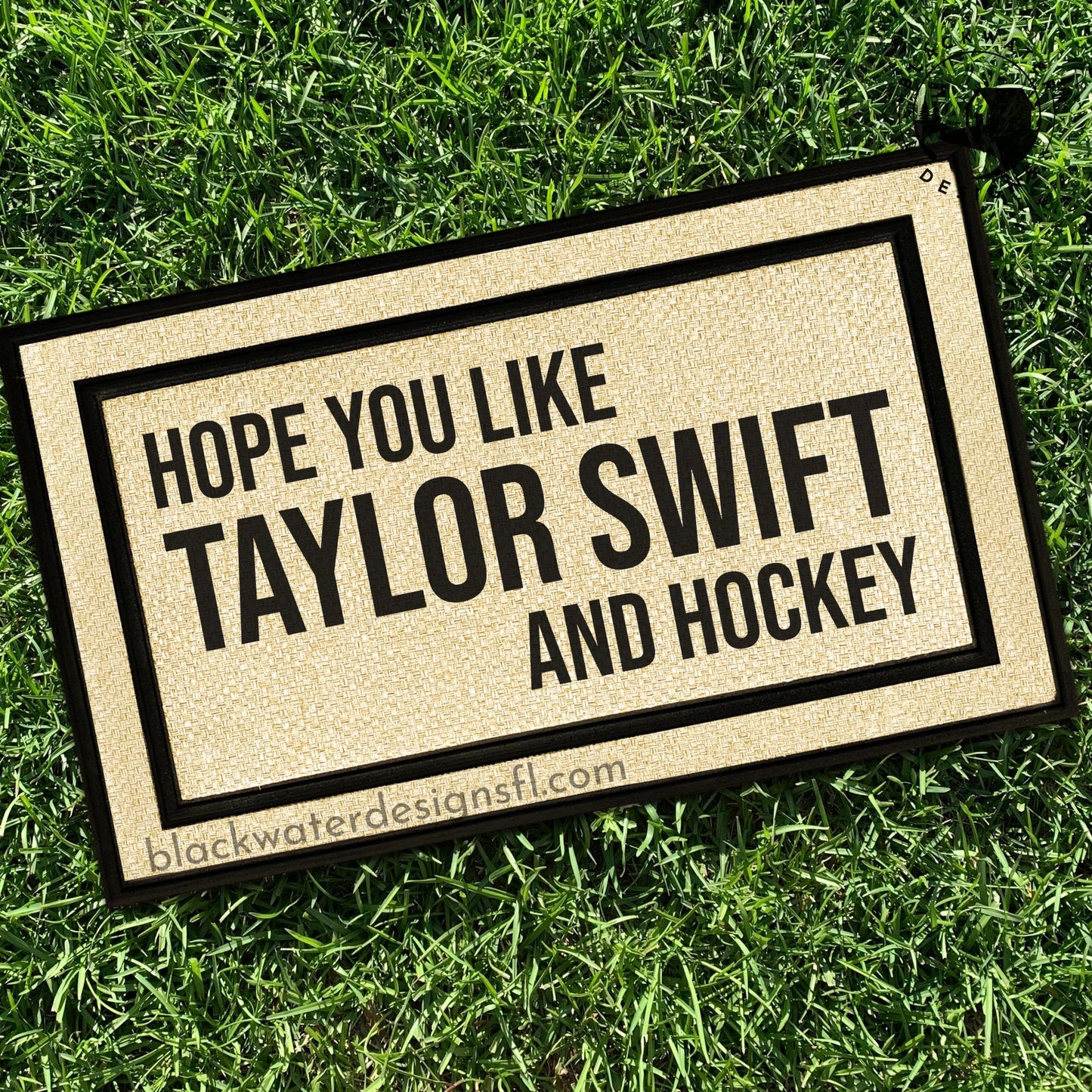Hope You Like and Hockey (Red Inspired) All Weather Doormat