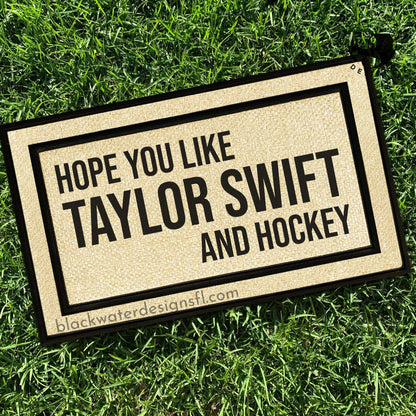 Hope You Like and Hockey (Red Inspired) All Weather Doormat