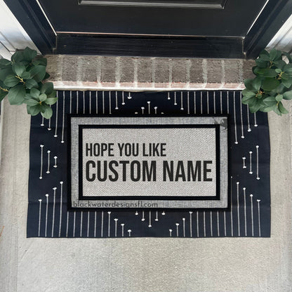 Hope You Like (Red Inspired) All Weather Doormat