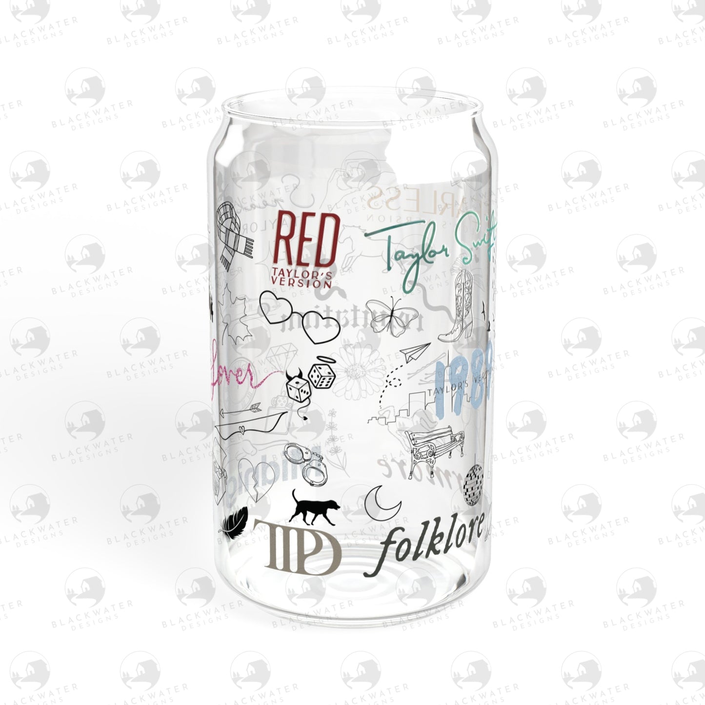 Eras Doodles Glass Tumbler