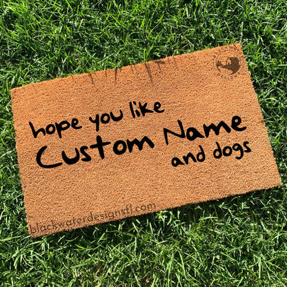 Hope You Like and Dogs (1989 Inspired) Doormat