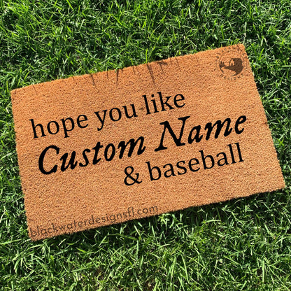 Hope You Like & Baseball (Folklore Inspired) Doormat