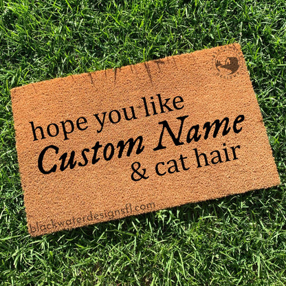 Hope You Like & Cat Hair (Folklore Inspired) Doormat