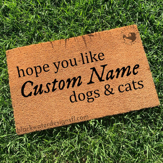 Hope You Like Dogs & Cats (Folklore Inspired) Doormat