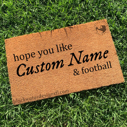 Hope You Like & Football (Folklore Inspired) Doormat