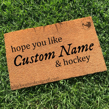 Hope You Like & Hockey (Folklore Inspired) Doormat