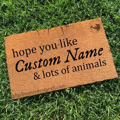 Hope You Like & Lots of Animals (Folklore Inspired) Doormat