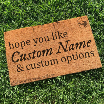 Hope You Like (Folklore Inspired) & Custom Options Doormat