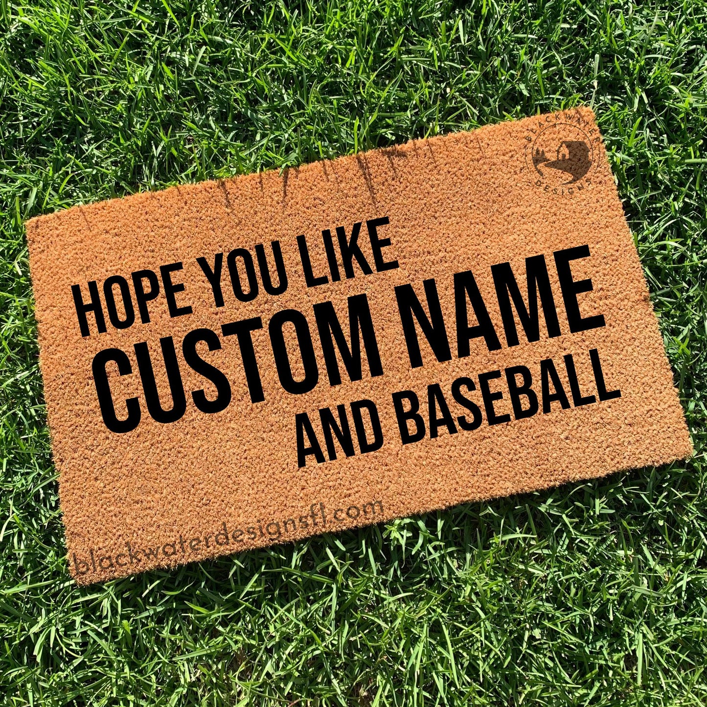 Hope You Like and Baseball (Red Inspired) Doormat