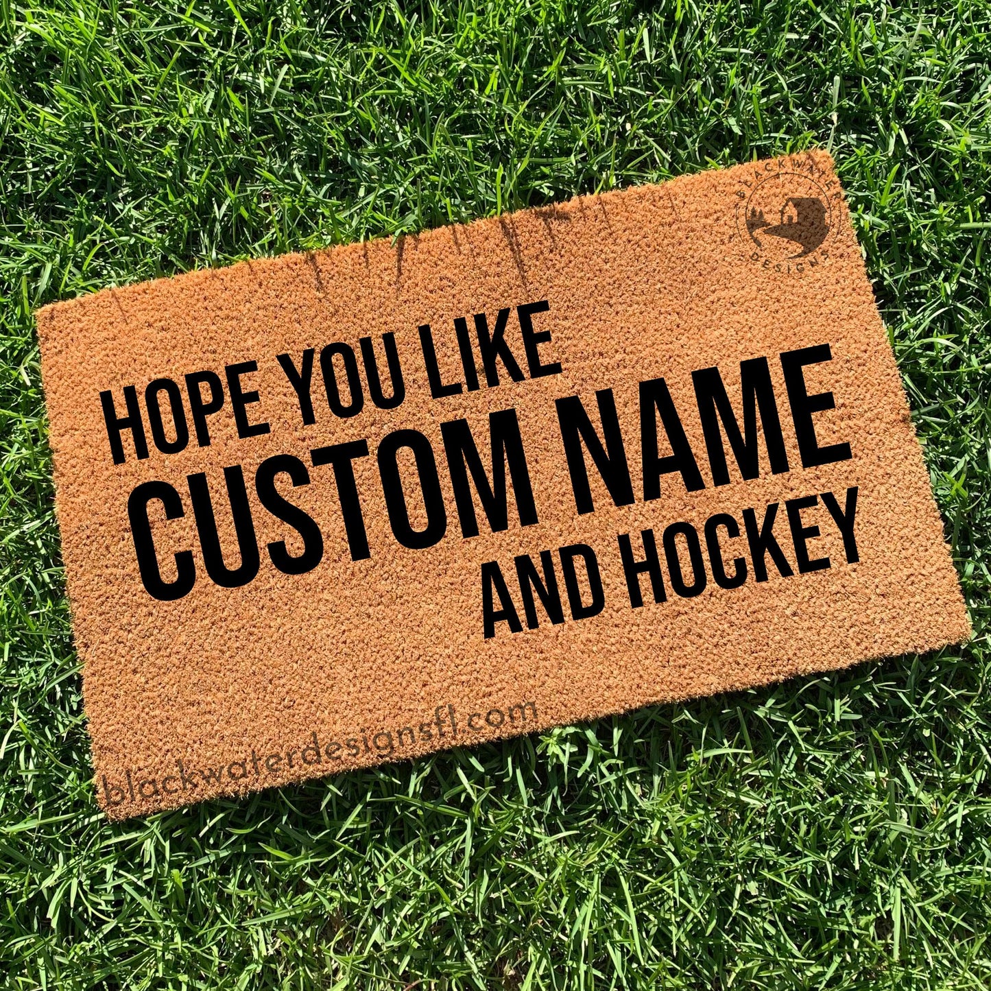 Hope You Like and Hockey (Red Inspired) Doormat