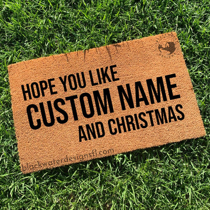 Hope You Like And Christmas (Red Inspired) Doormat