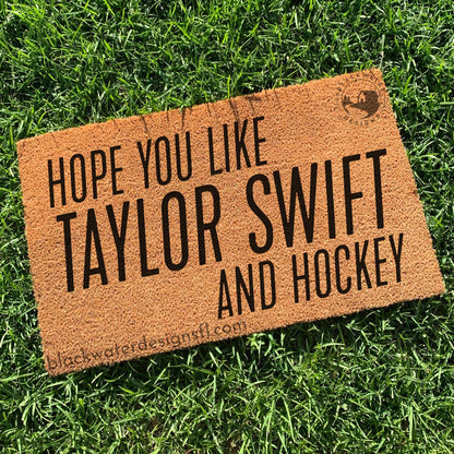 Hope You Like Hockey (Showgirl Inspired) Doormat