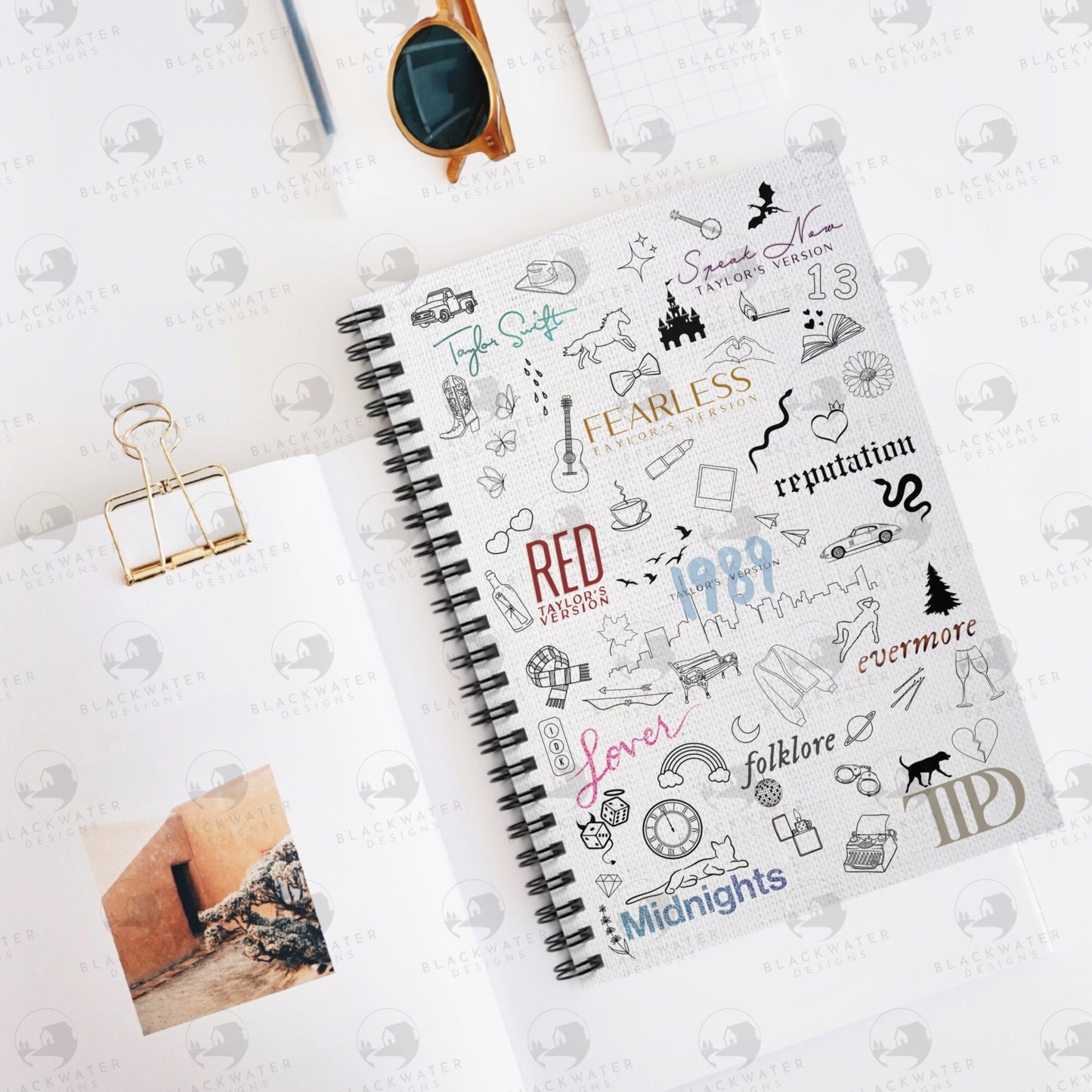 TS Doodles Spiral Notebook - Ruled Line