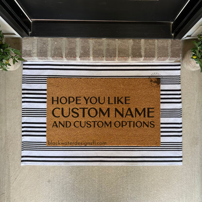 Hope You Like (Fearless Inspired) and Custom Options Doormat