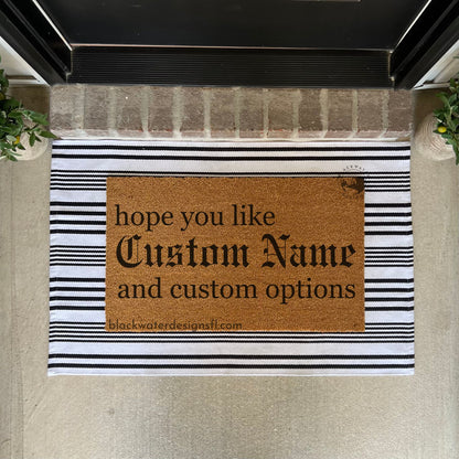 Hope You Like (Reputation Inspired) and Custom Options Doormat