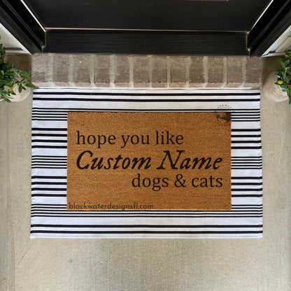 Hope You Like Dogs & Cats (Folklore Inspired) Doormat
