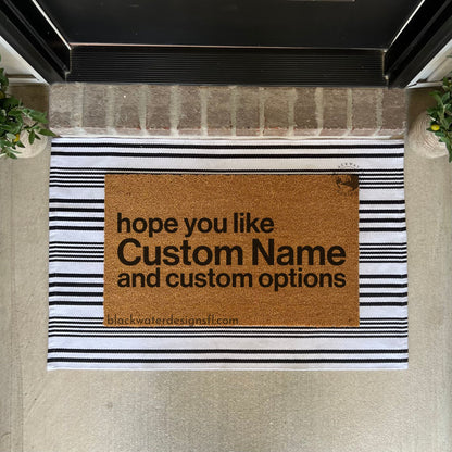 Hope You Like (Midnights Inspired) and Custom Options Doormat