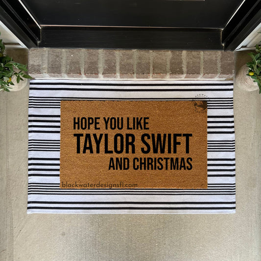 Hope You Like And Christmas Doormat (Red Inspired)