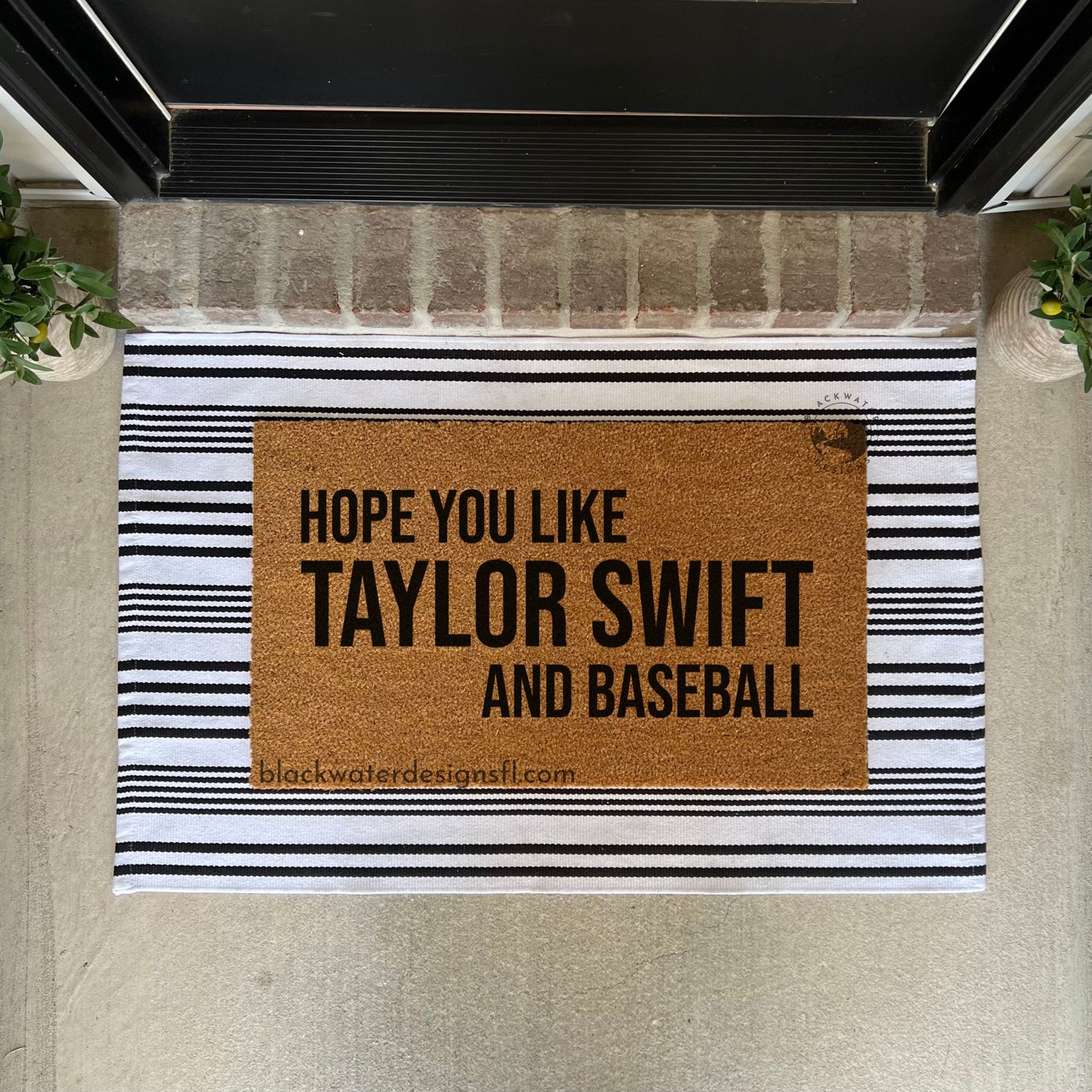 Hope You Like and Baseball (Red Inspired) Doormat