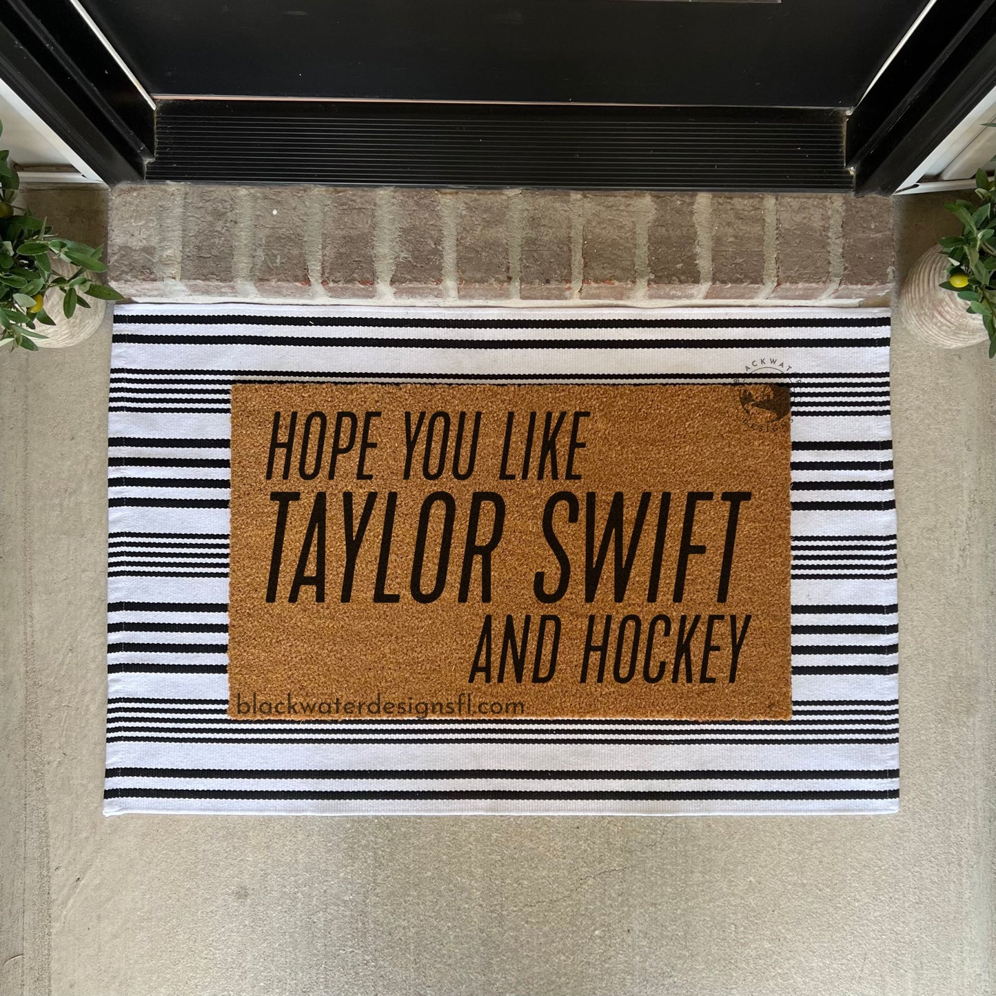 Hope You Like Hockey (Showgirl Inspired) Doormat