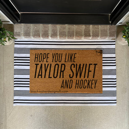 Hope You Like Hockey (Showgirl Inspired) Doormat