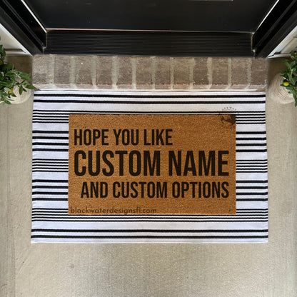 Hope You Like (Red Inspired) and Custom Options Doormat