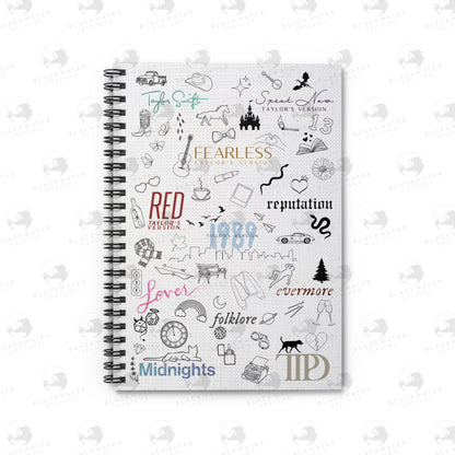 TS Doodles Spiral Notebook - Ruled Line