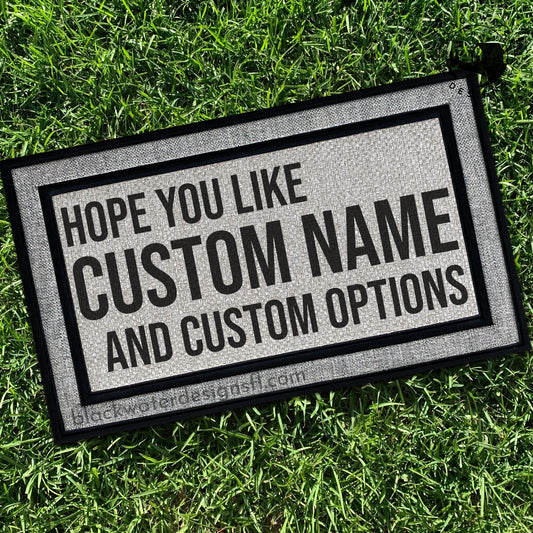 Hope You Like (Red Inspired) and Custom Options All Weather Doormat