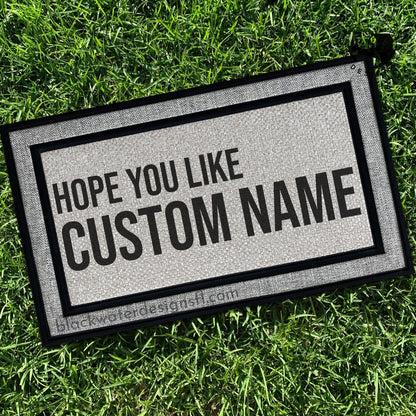 Hope You Like (Red Inspired) All Weather Doormat