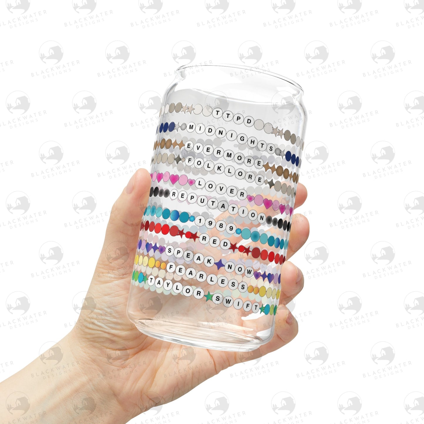 Eras Friendship Bracelet Glass Tumbler