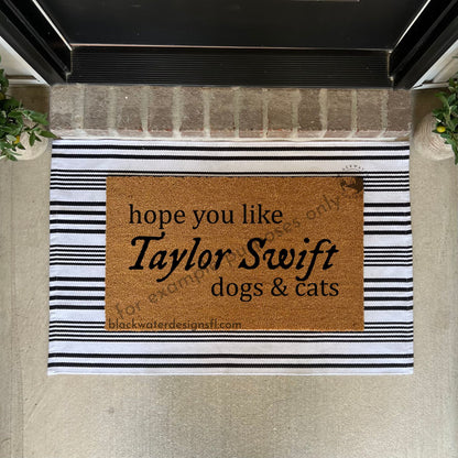 Hope You Like Dogs & Cats (Folklore Inspired) Doormat